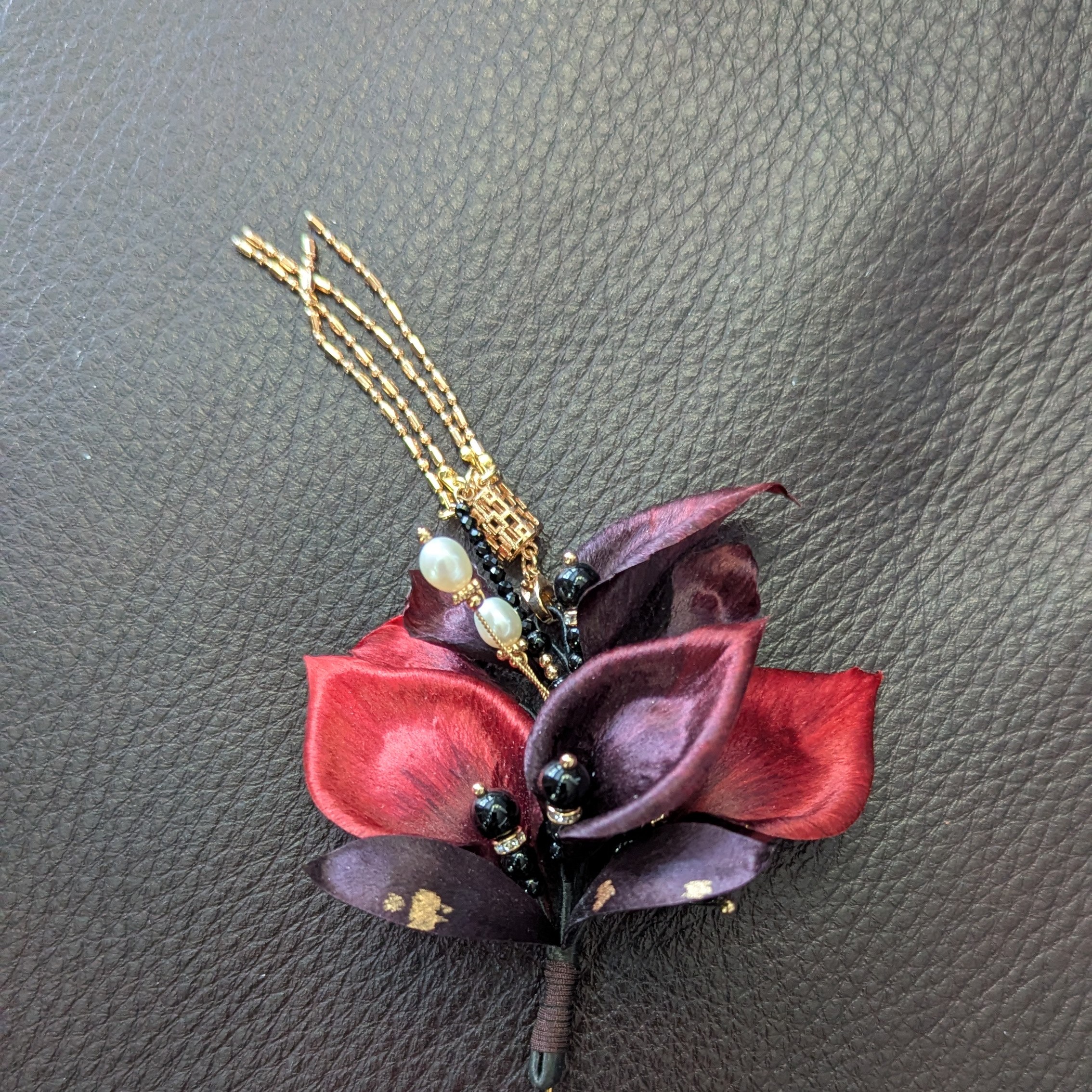 Crimson Nocturne Drop Earrings