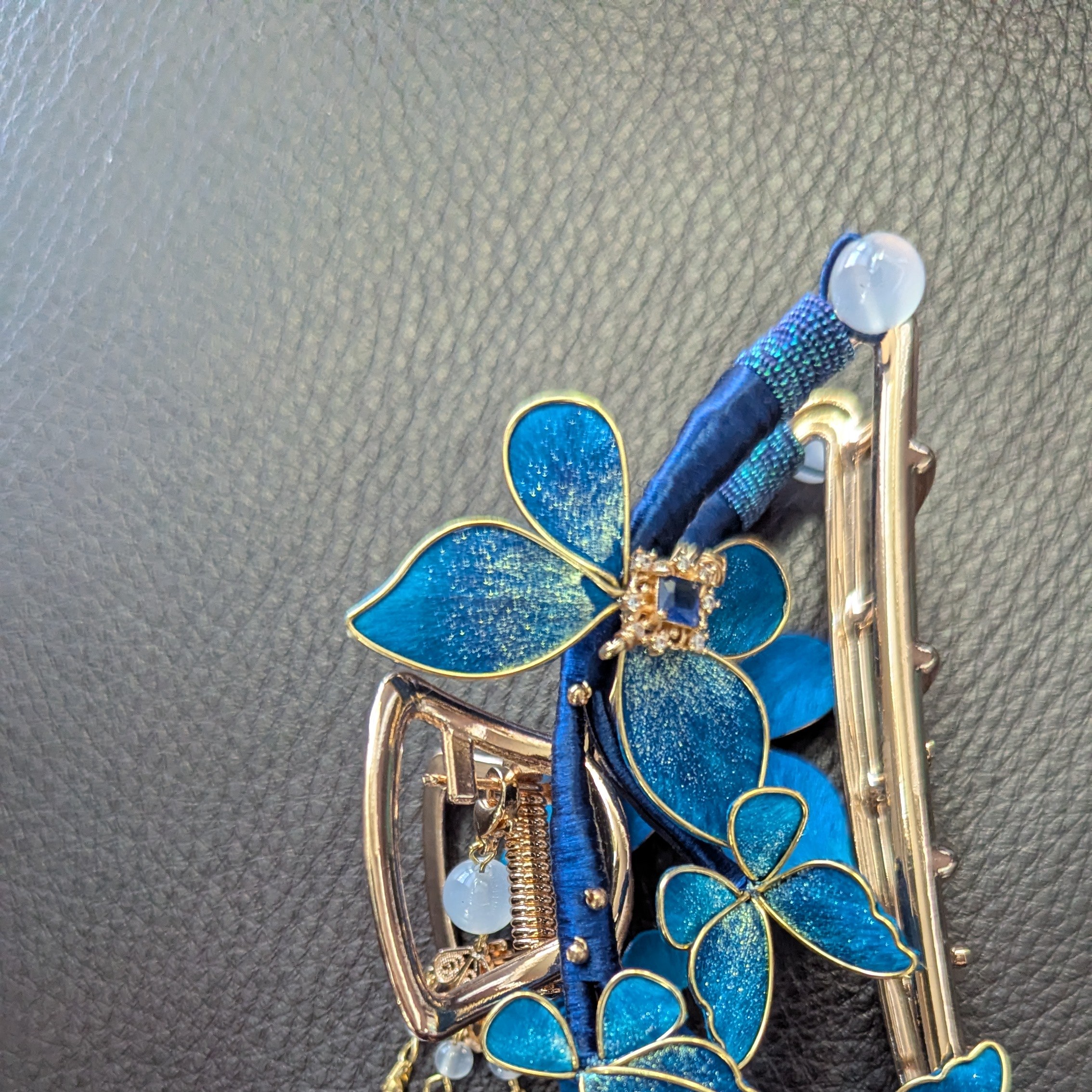Midnight Monarch Drop Earrings
