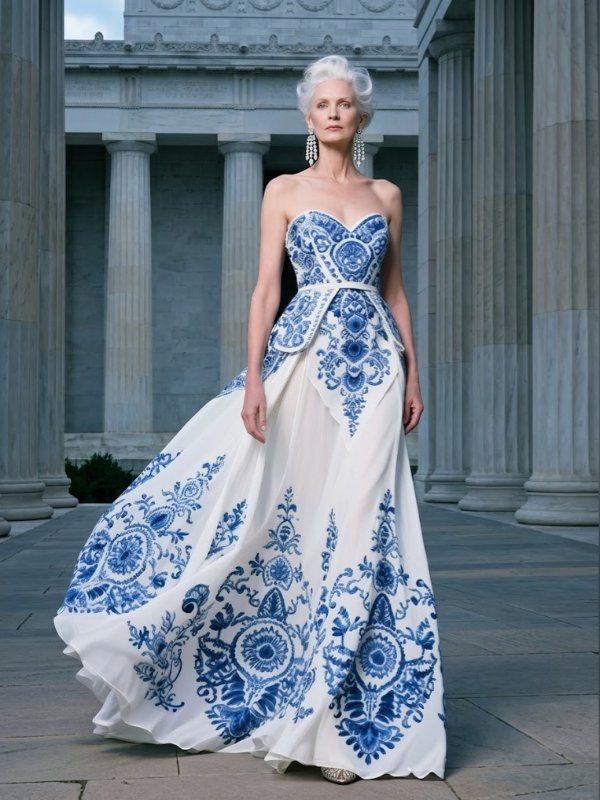 The Cobalt Chloro Gown